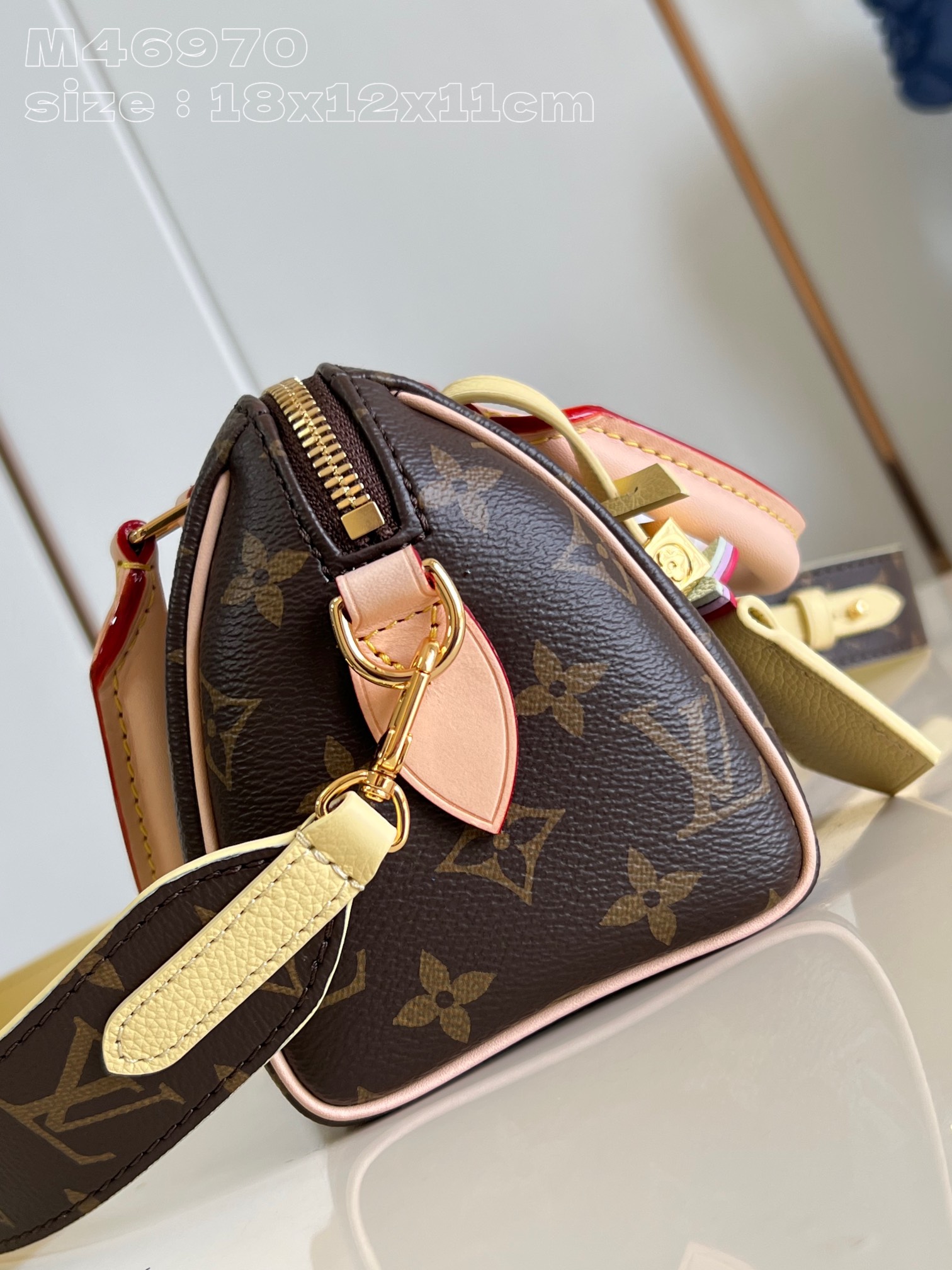 Louis Vuitton M46970 Speedy 18 Tiny Crossbody Tote Bag