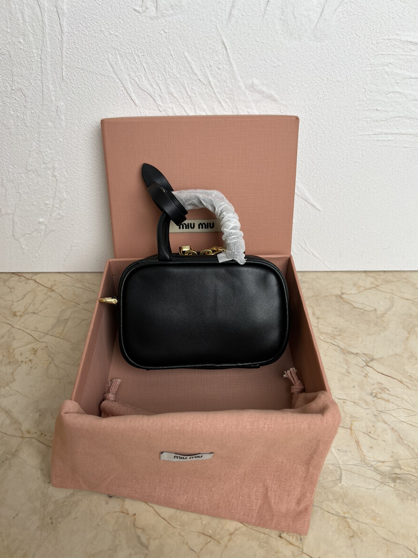 MIUMIU Mini Black Briefcase Crossbody Bag