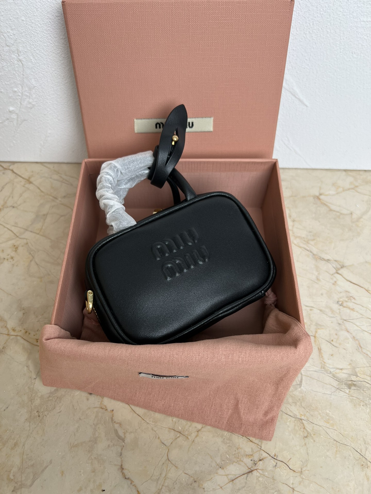 MIUMIU Mini Black Briefcase Crossbody Bag