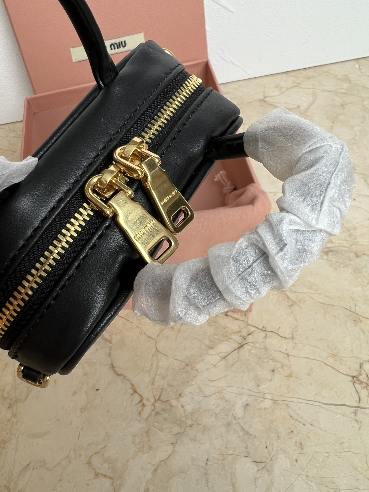 MIUMIU Mini Black Briefcase Crossbody Bag