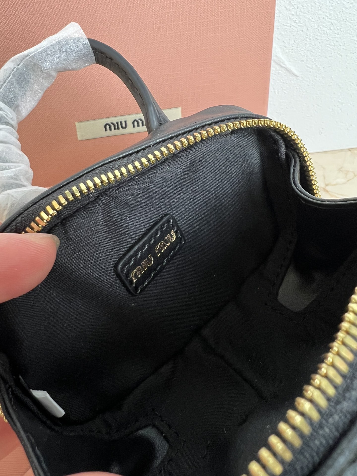 MIUMIU Mini Black Briefcase Crossbody Bag