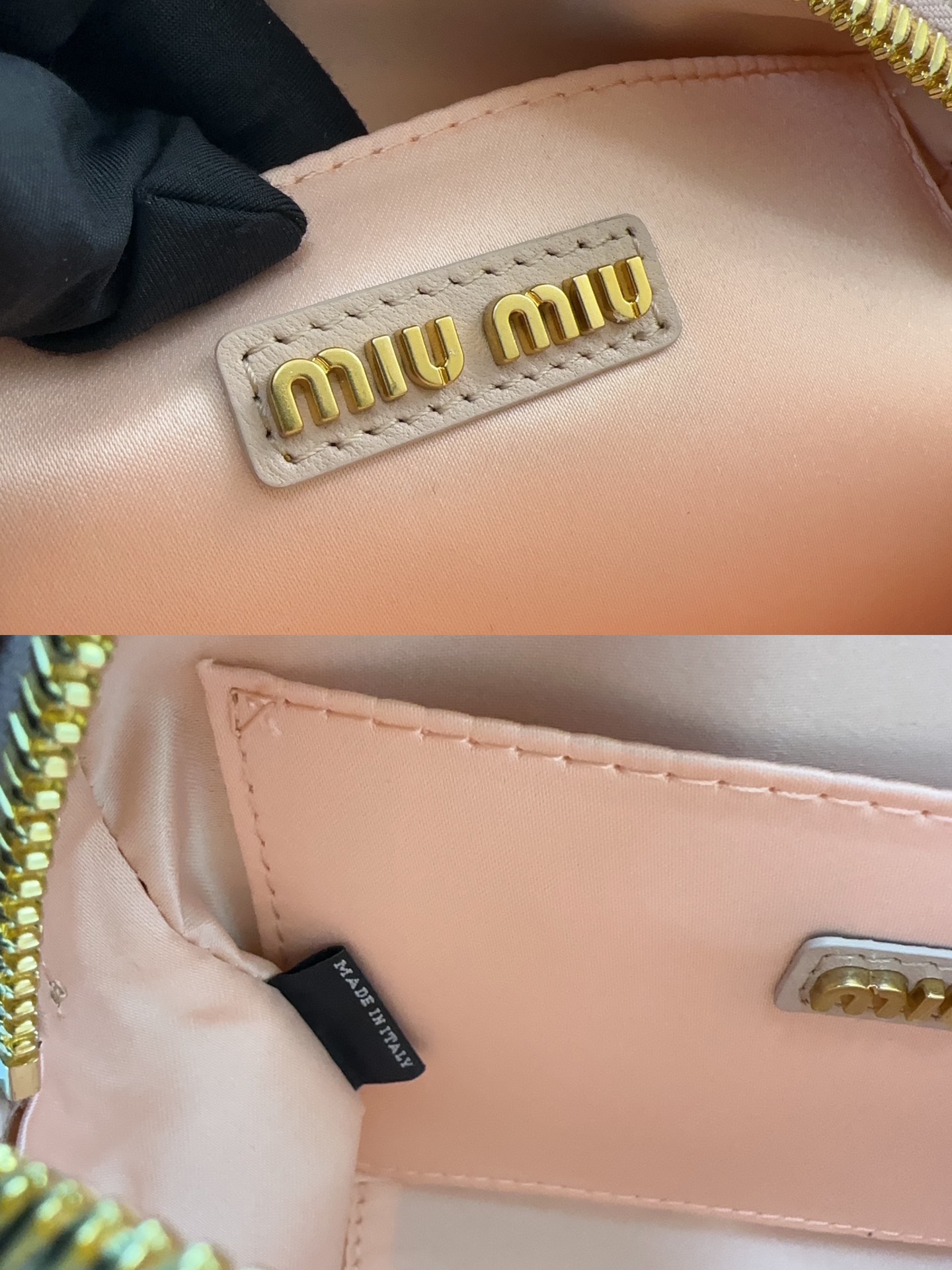 MIUMIU Small Bowling Handbag Bag Made of Imported Lambskin Leather Full of Character