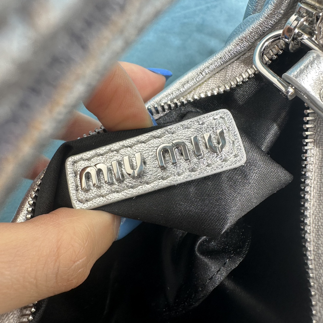 MIUMIU mini wand handbag silver