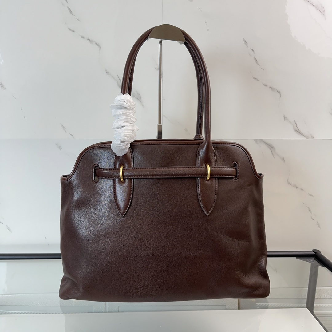 MIUMIU Soft Sheepskin Tote Bag Brown