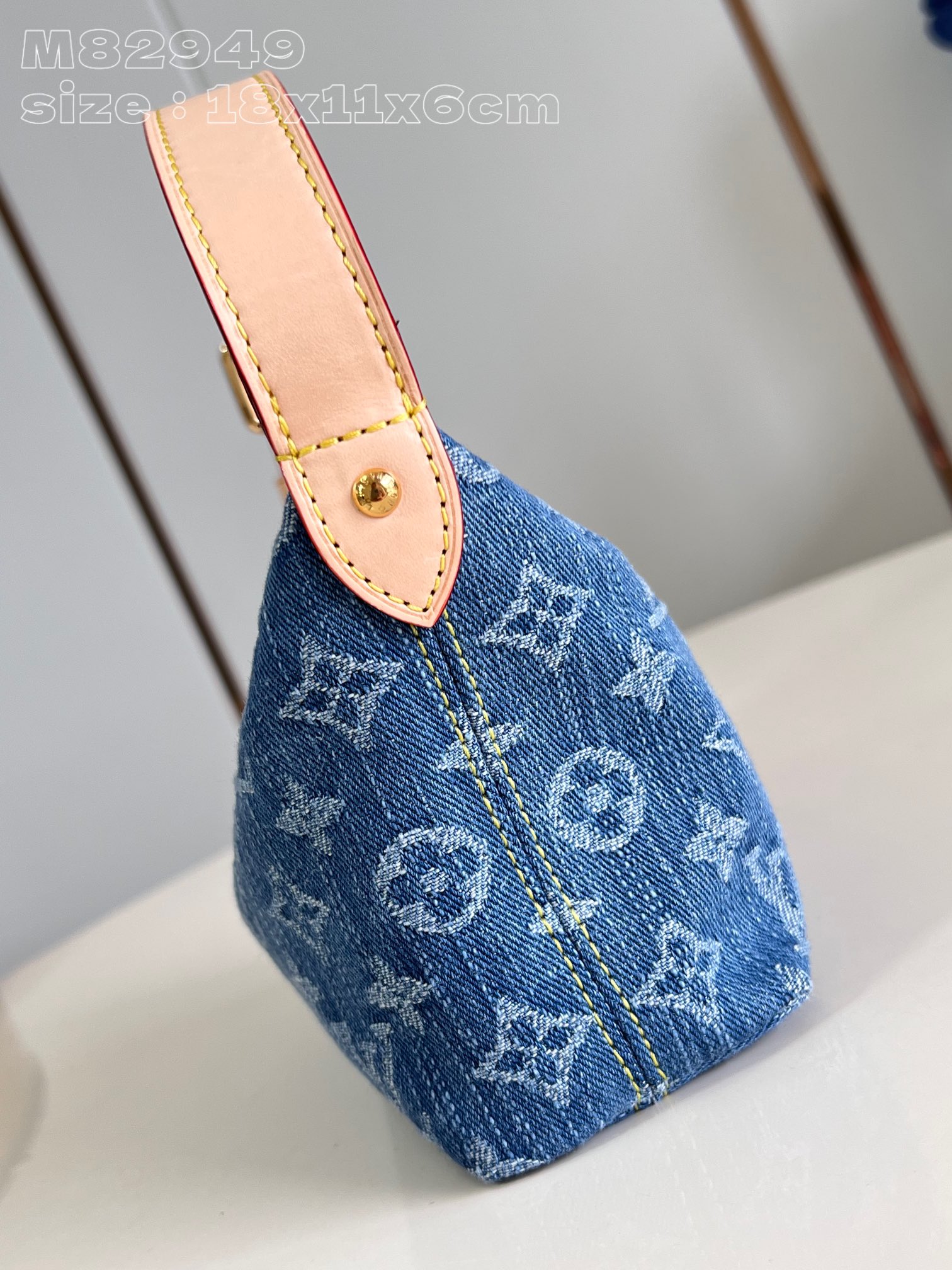 Louis Vuitton M82949 Monogram Denim Canvas Hills Pochette Clutch Bag