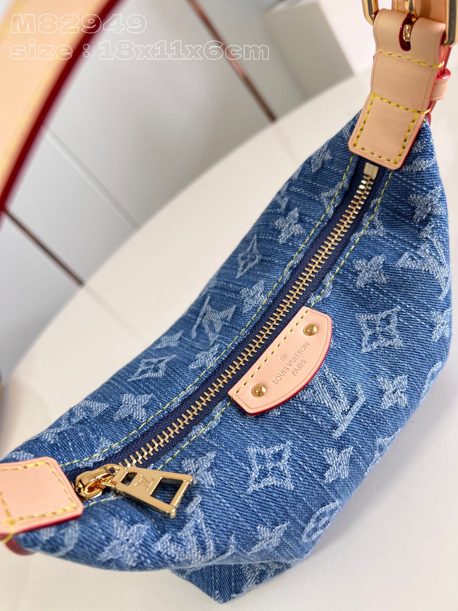 Louis Vuitton M82949 Monogram Denim Canvas Hills Pochette Clutch Bag