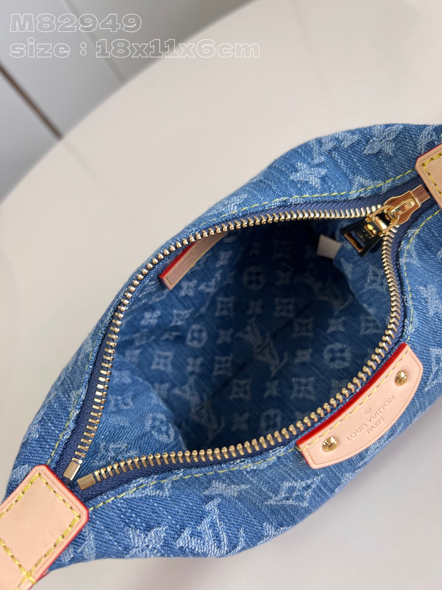 Louis Vuitton M82949 Monogram Denim Canvas Hills Pochette Clutch Bag