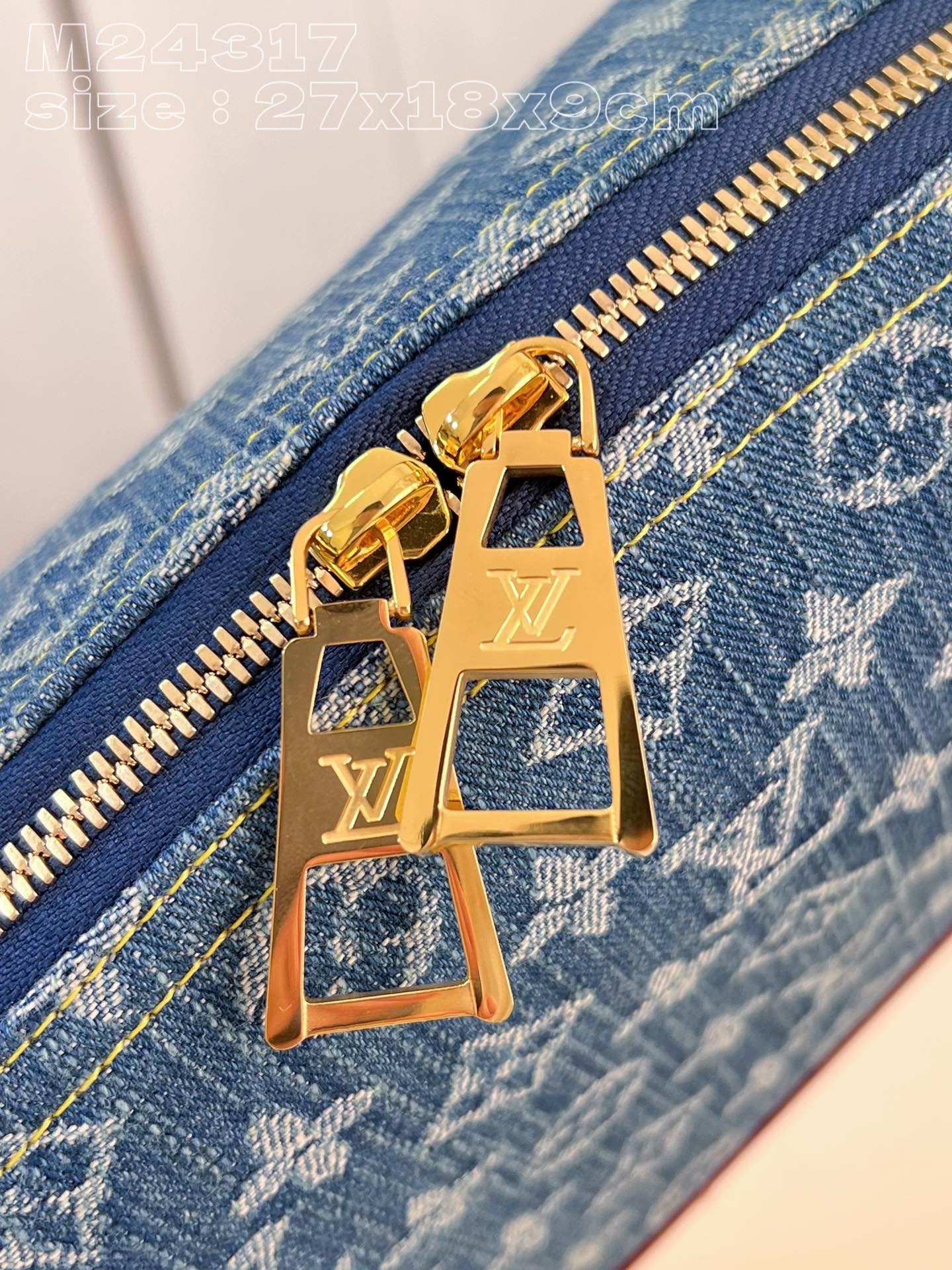 Louis Vuitton M24317 Pochette Cosmétique in Monogram Denim