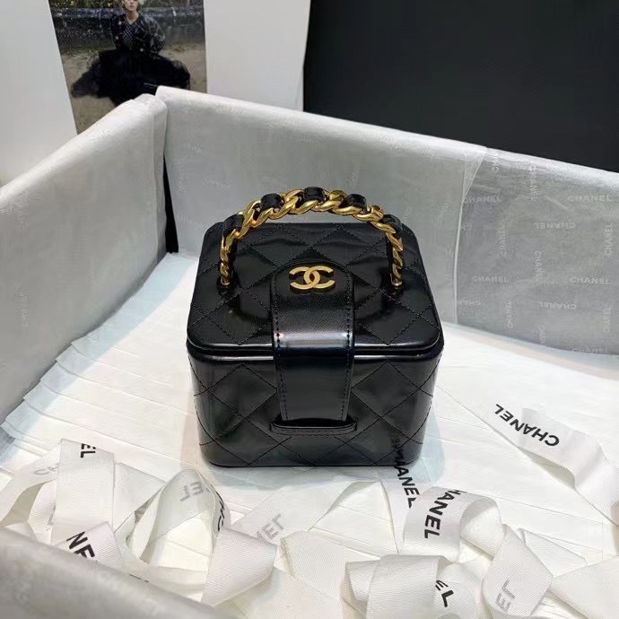 CHANEL A2227 Black Handbag Cosmetic Bag Small