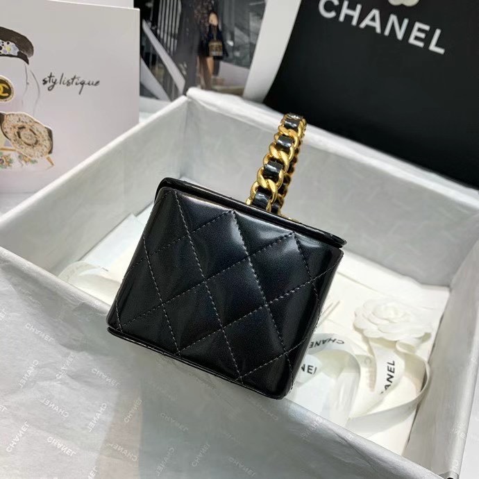 CHANEL 2226 Black Handheld Cosmetic Bag Large