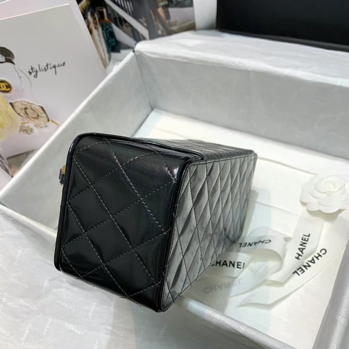 CHANEL 2226 Black Handheld Cosmetic Bag Large