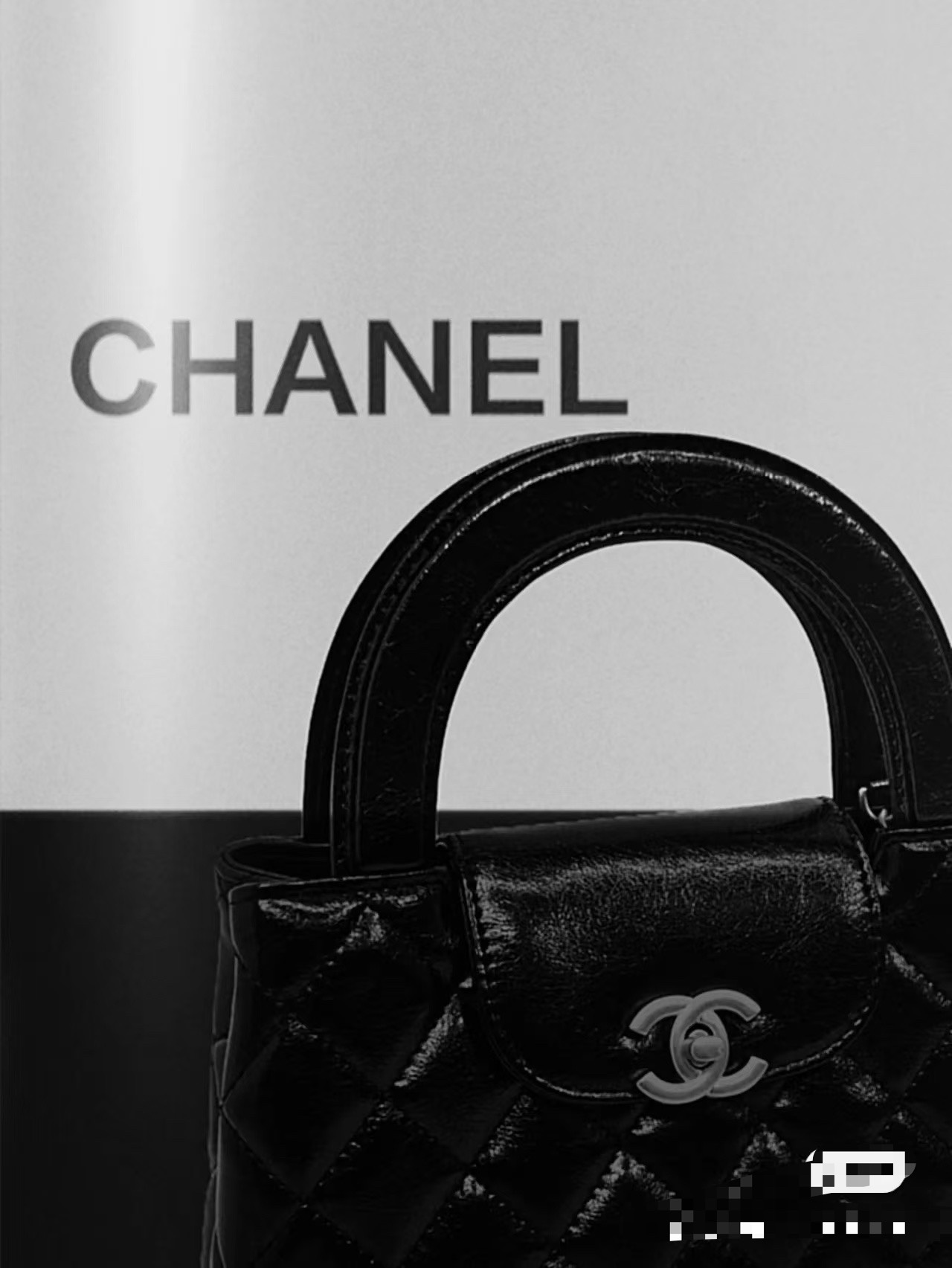 CHANEL AS4416 25c Kelly Black Silver 25c Handbag